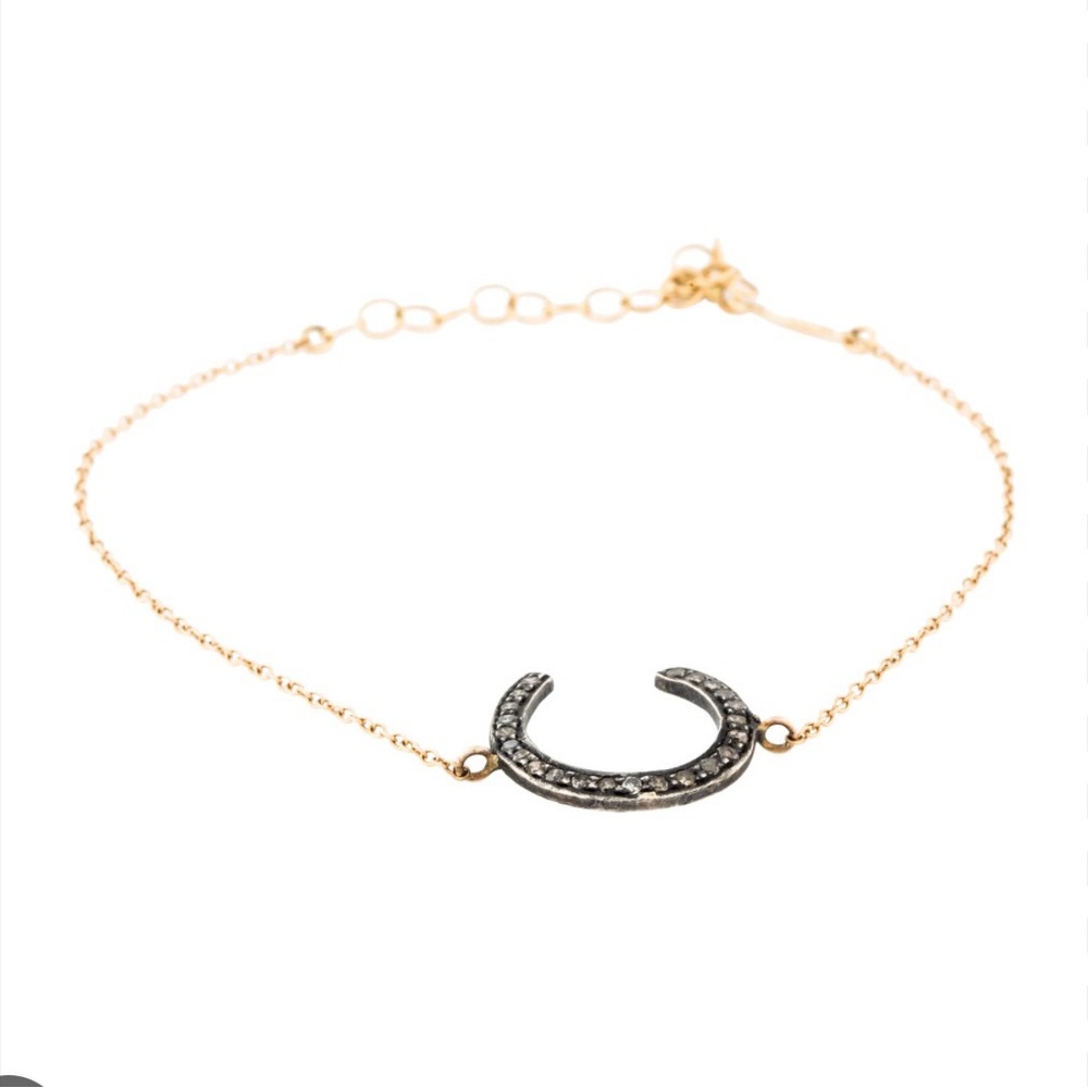 Catbird 14k Diamond Horseshoe Bracelet